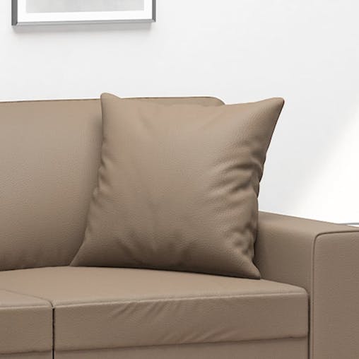 NNEVL Throw Pillows 2 pcs Cappuccino 40x40 cm Faux Leather