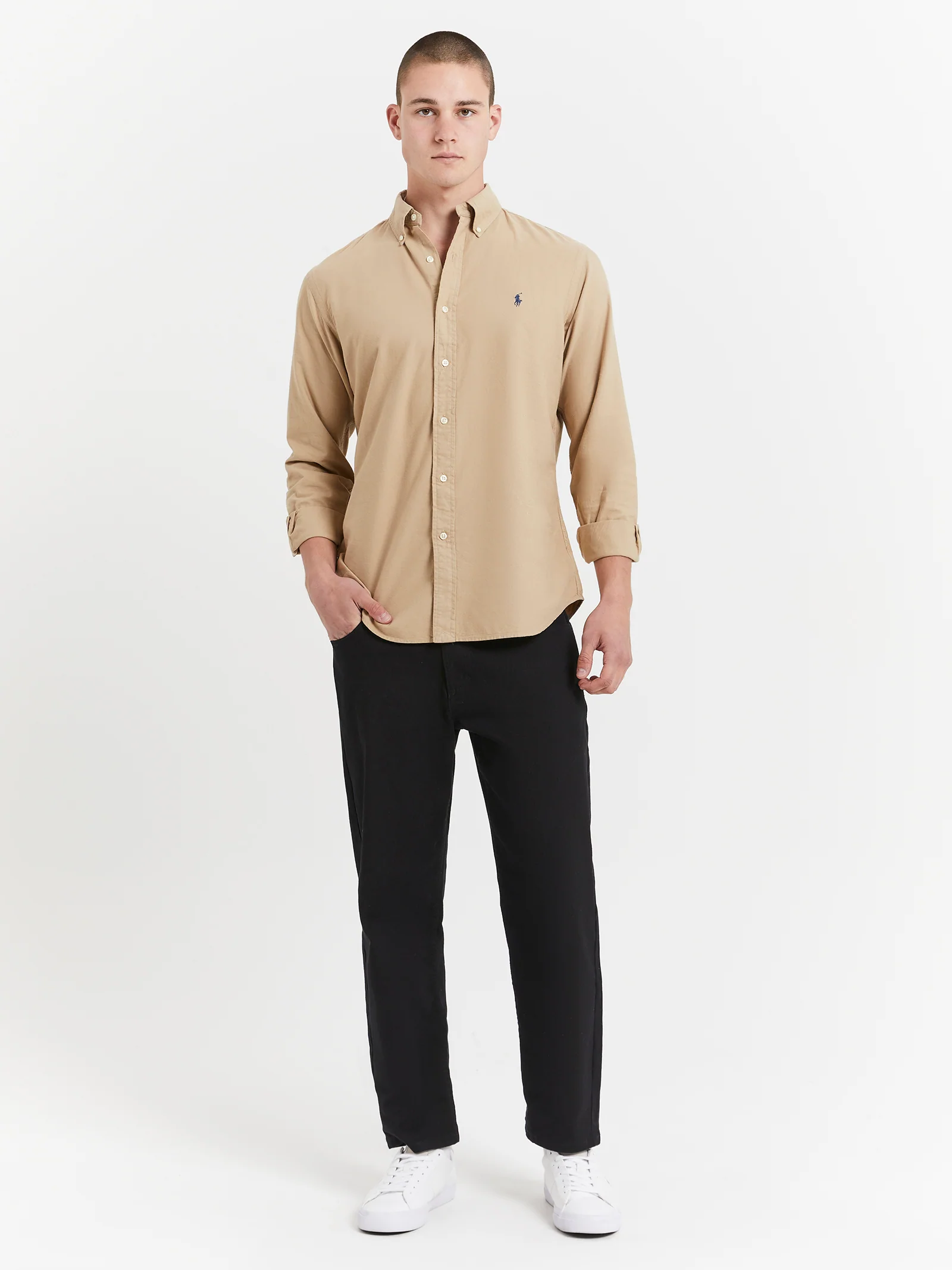 Long Sleeve Button Up Oxford Shirt