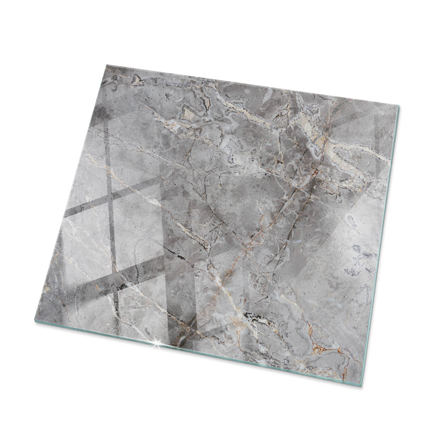 Szyba ochronna hartowana 50x50 Blat szklany Marmur motyw Tulup