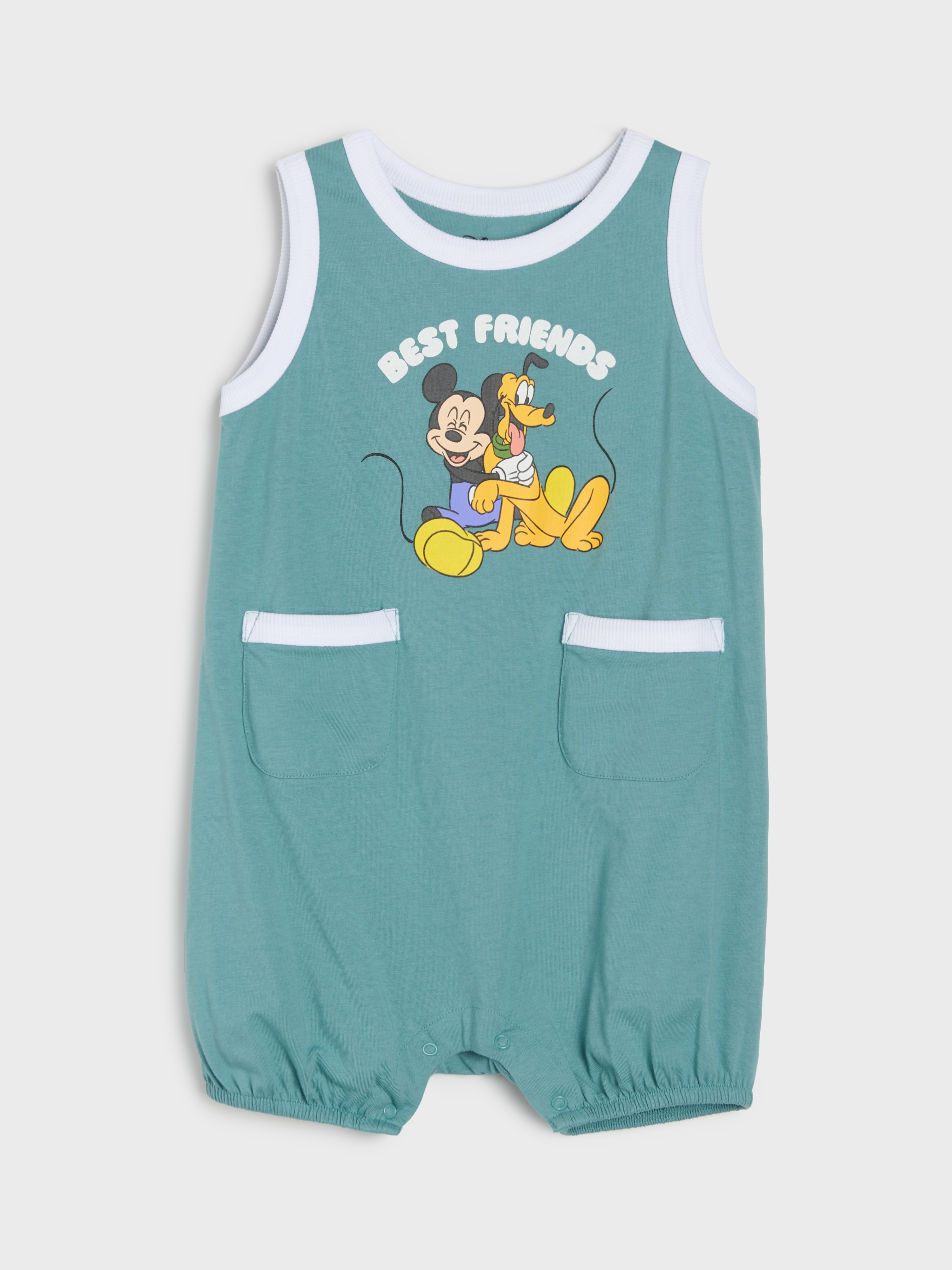 Bawełniany rampers z nadrukiem Mickey Mouse