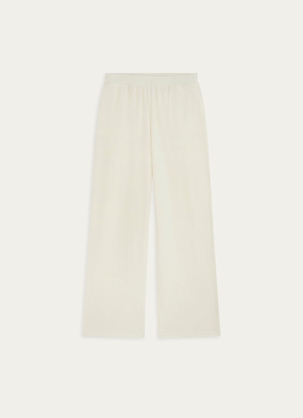 PANTALON EN VELOURS CALOU ÉCRU