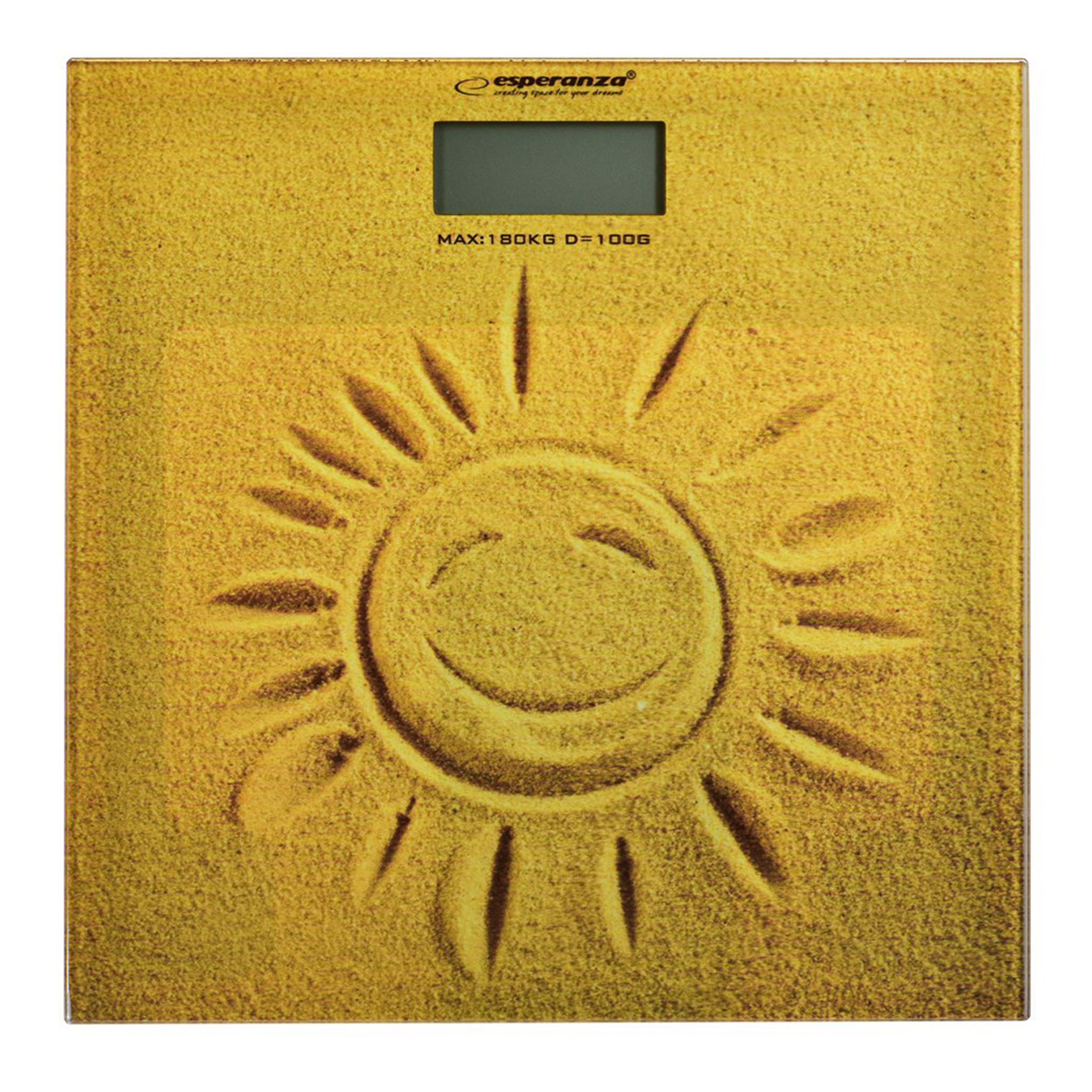 Waga łazienkowa Esperanza Sunshine EBS006 beżowa 180 kg LCD szklana