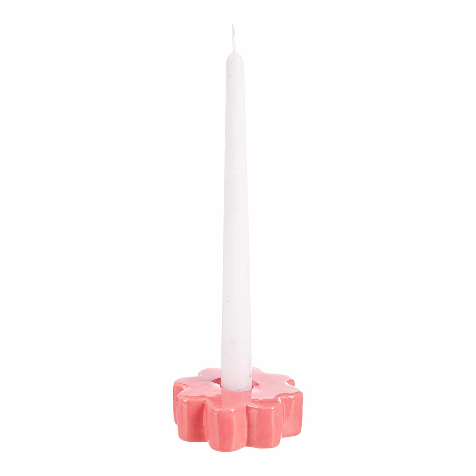 Stabkerzenhalter Blüte Pink, ⌀ 9 cm, H 30 mm