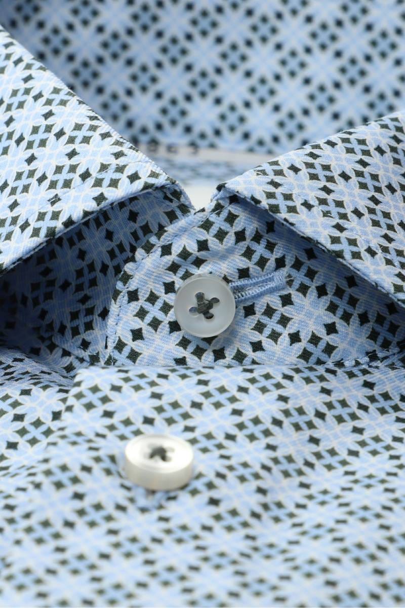 ETERNA 1863 Modern Fit Hemd mittelblau, Bedruckt