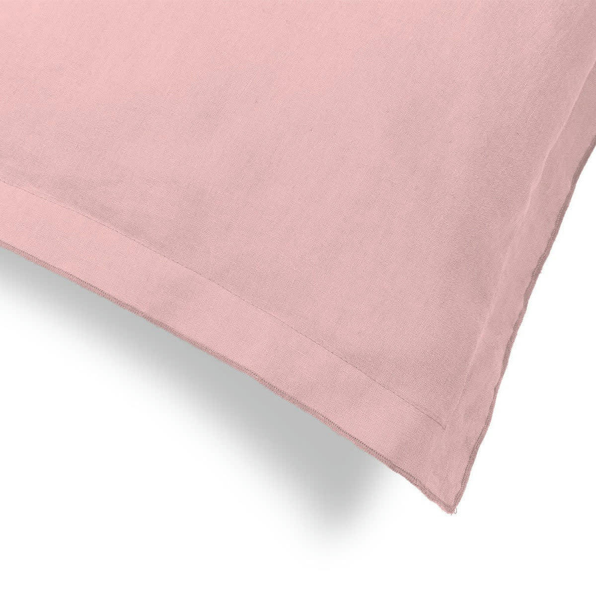 HORTENSE - Taie d'oreiller (x2) lin lavé  65x65 rose