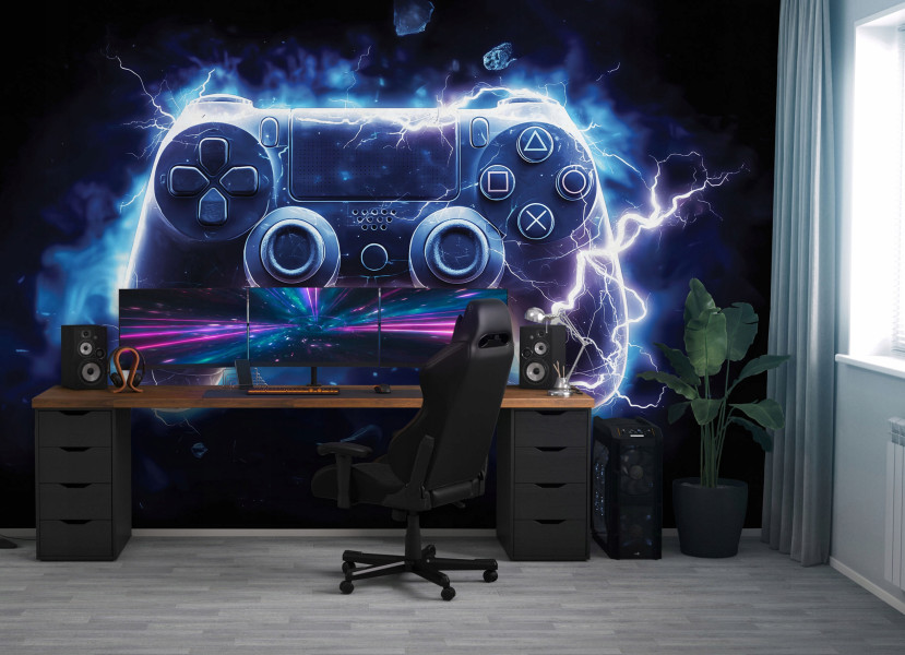 Fototapeta dla dzieci chłopca pad gaming tapeta do pokoju młodzieży 250x175