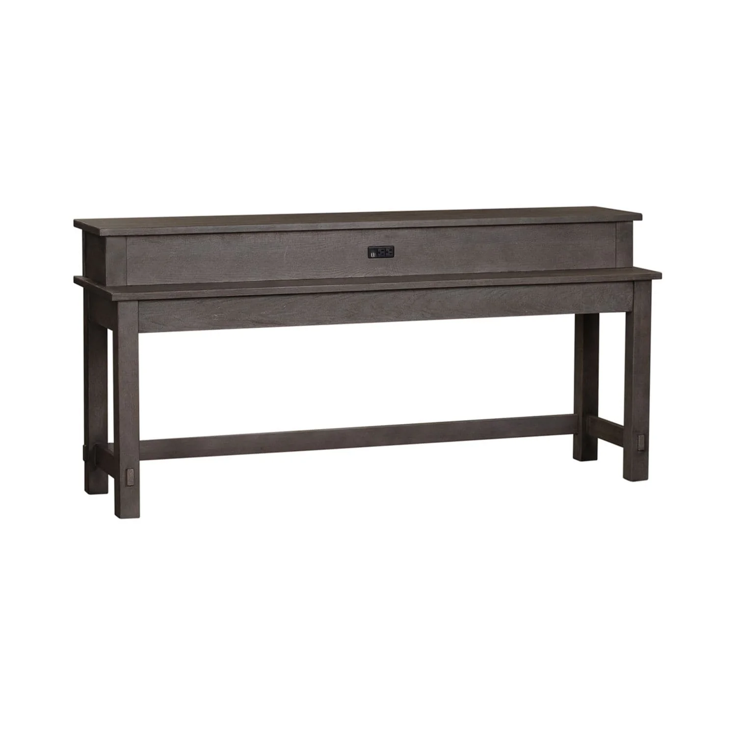 Modern Farmhouse Dusty Charcoal Distressed Console Bar Table