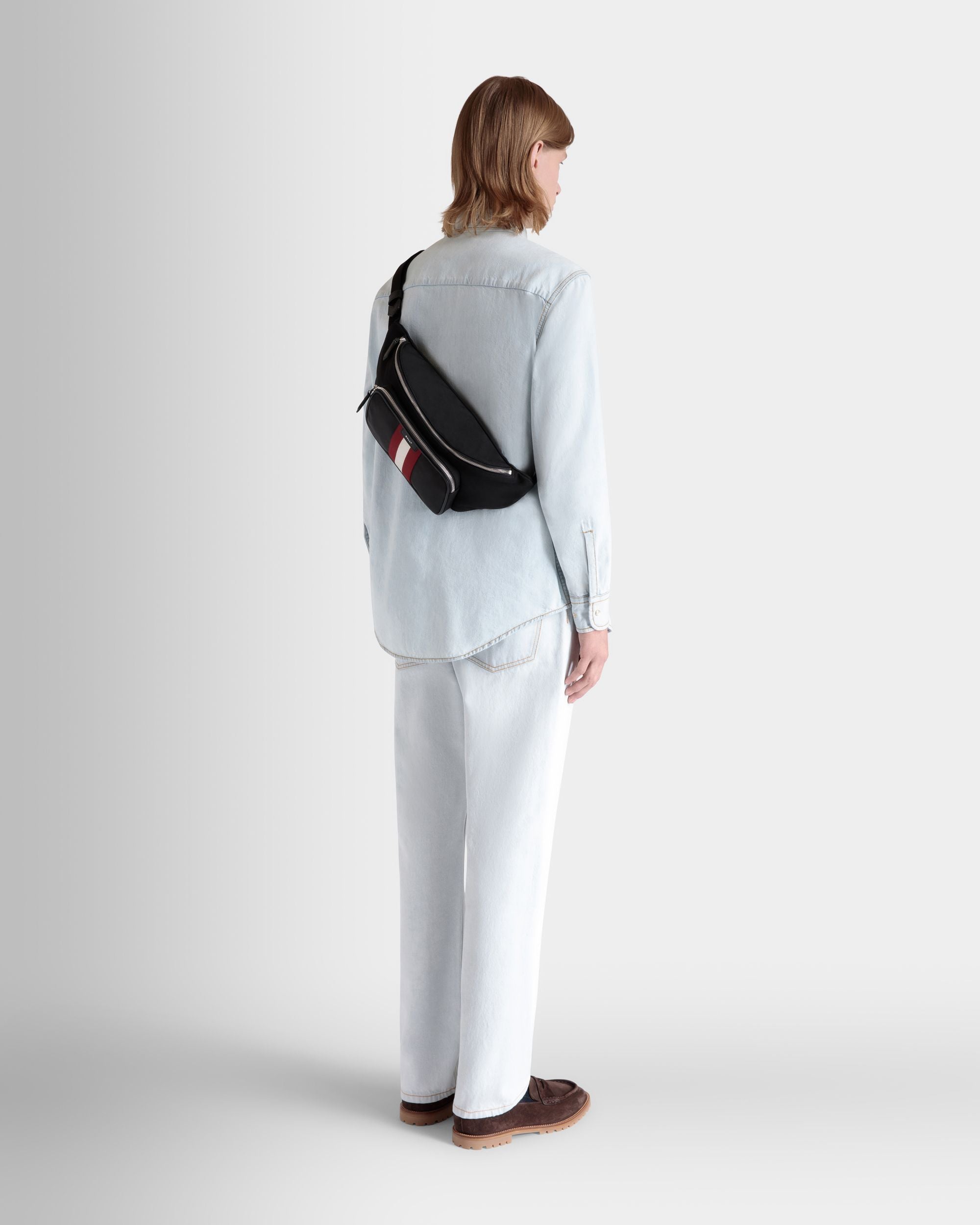 Code Gürteltasche aus schwarzem Nylon