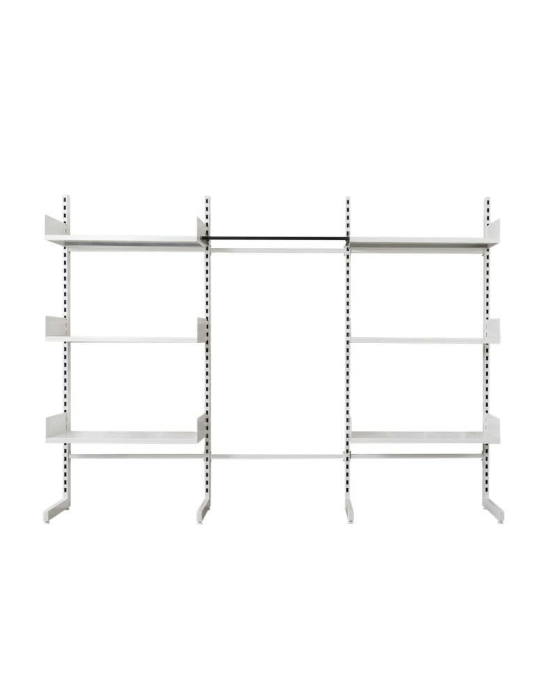 MOK - Mobilier de rangement autoportant sans fixation en métal blanc robuste