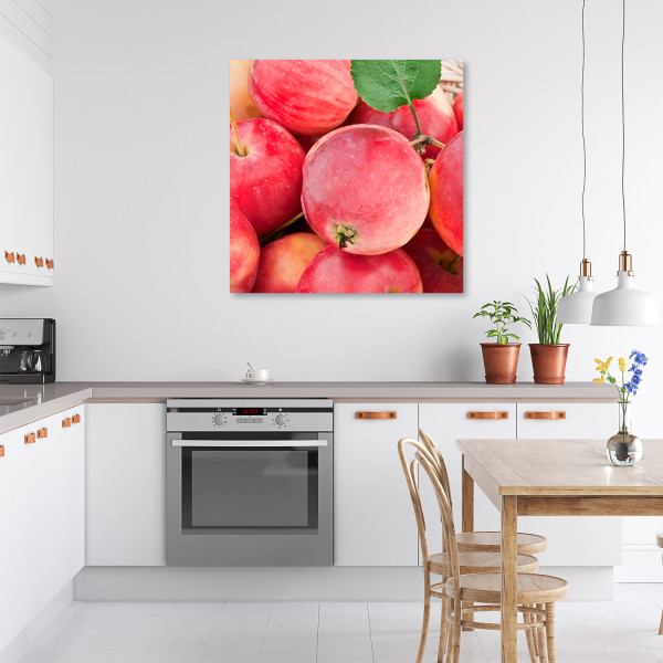 Feeby Obraz na płótnie, Jabłko owoc makro 30x30