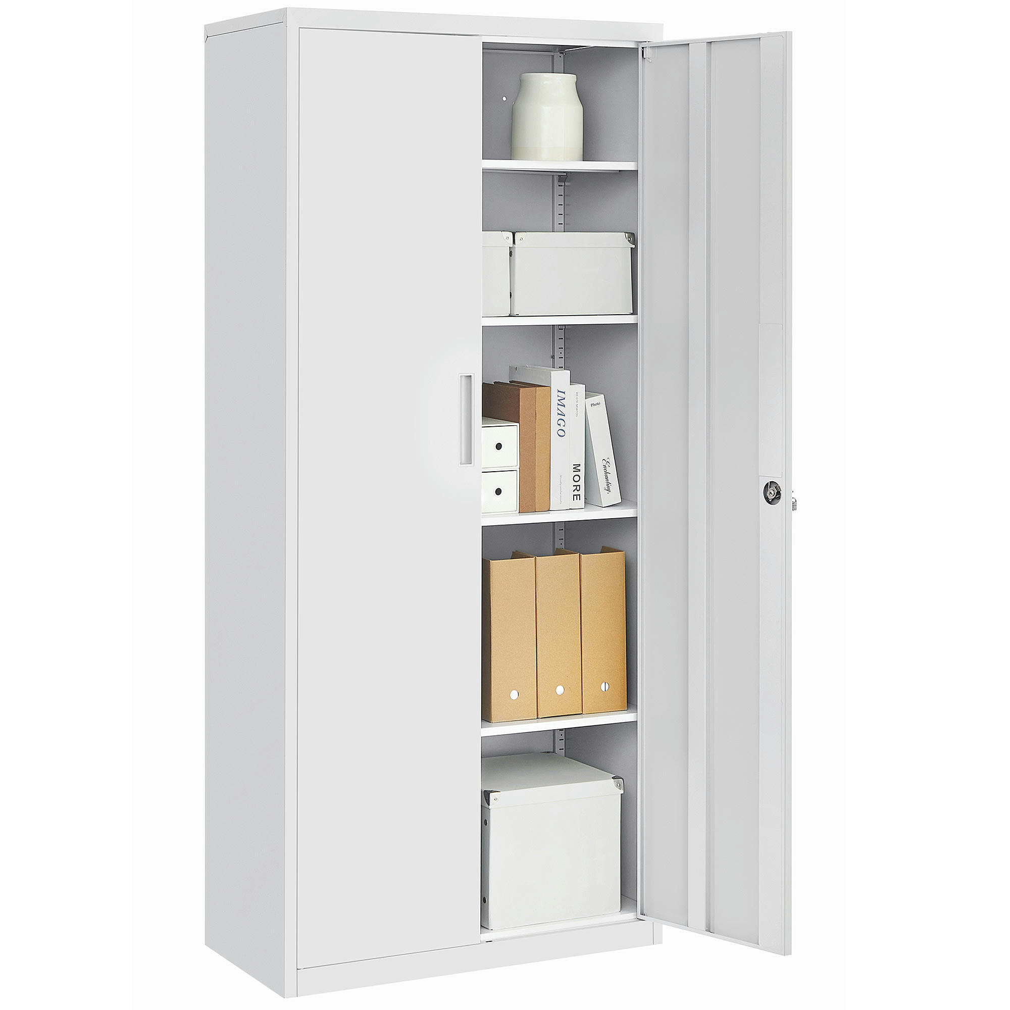 - Meuble de rangement bureau acier traité par poudrage gris