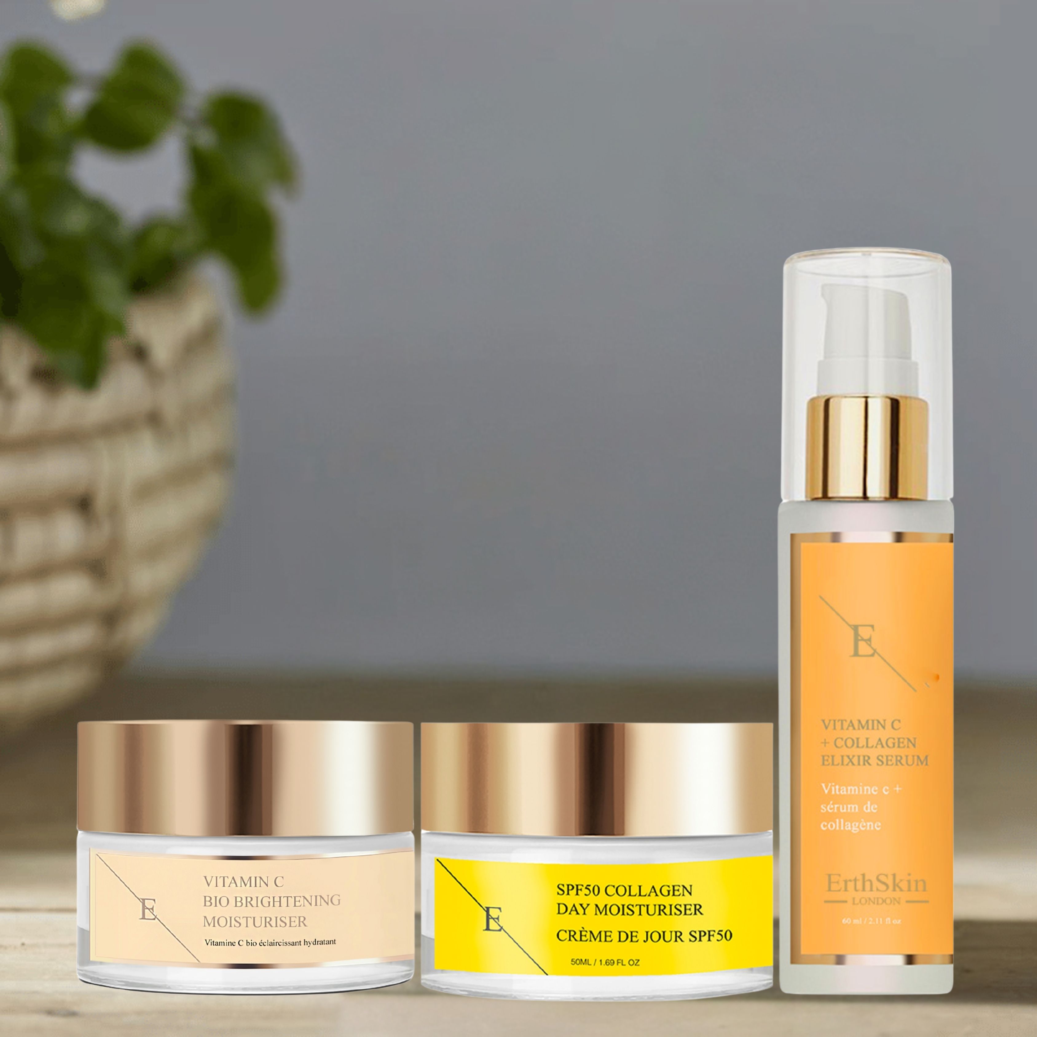 Erth Skin London SPF Glow & Collagen Boost Anti-Aging Set