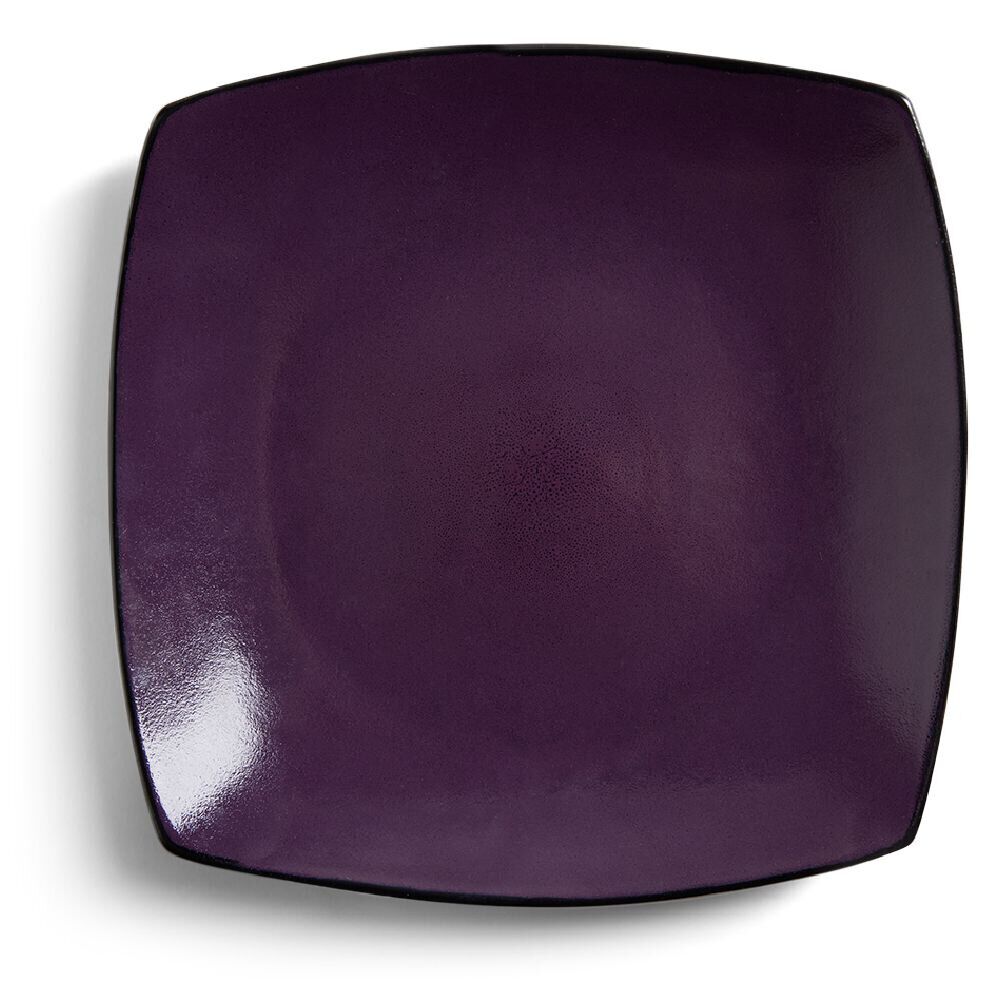 Assiette plate rectangulaire grès 27,5x27,5cm