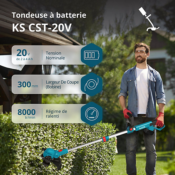 Coupe-bordures à batterie KS CST-20V Könner &Söhnen 300 mm 20V 1pc.