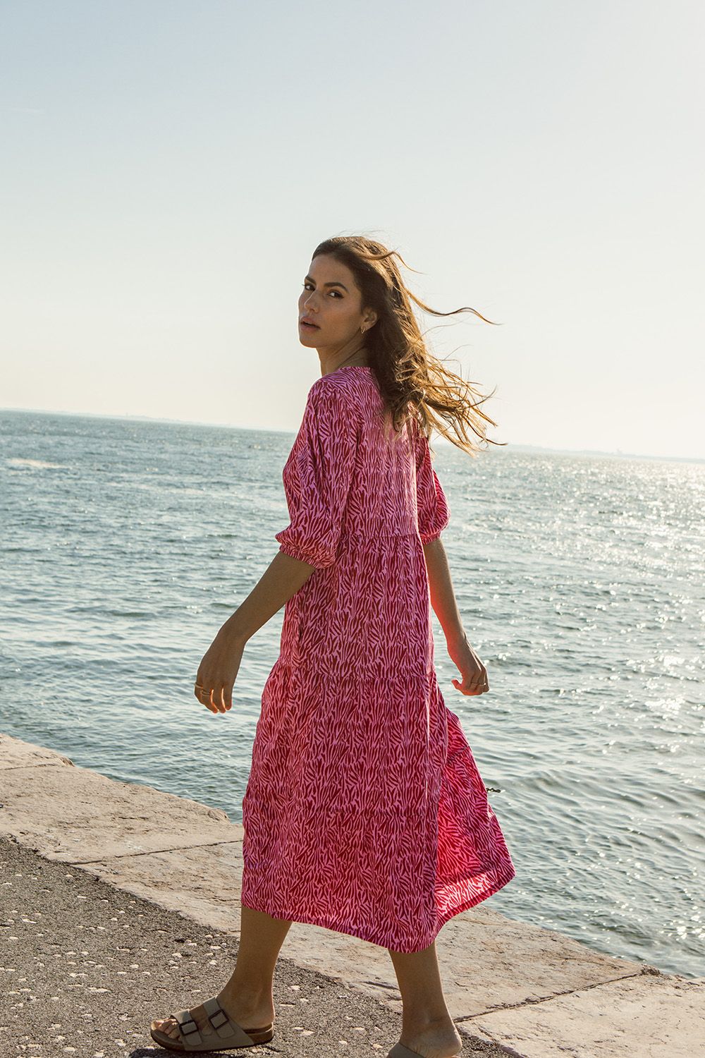 Threadbare Cotton Jersey 'Finn' Midi Dress With Pockets