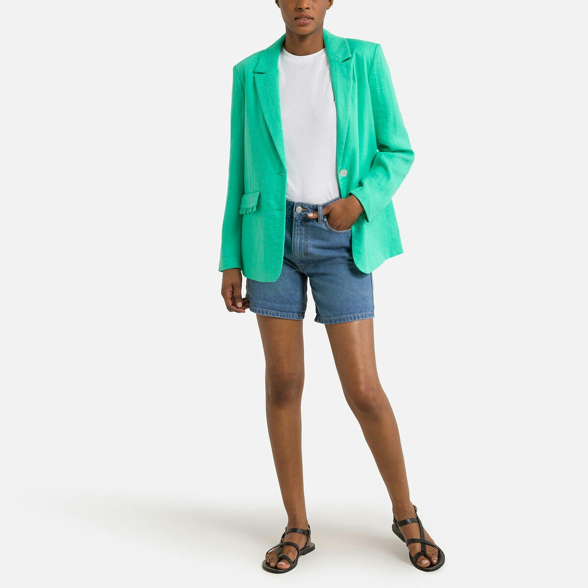 Blazer droit, boutonné