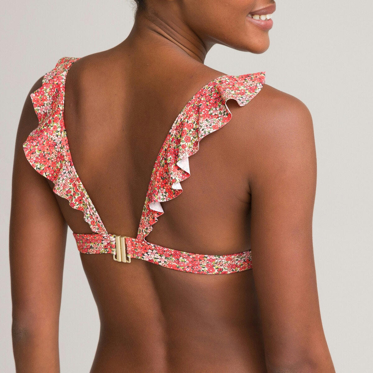 Haut de maillot de bain triangle détails volants