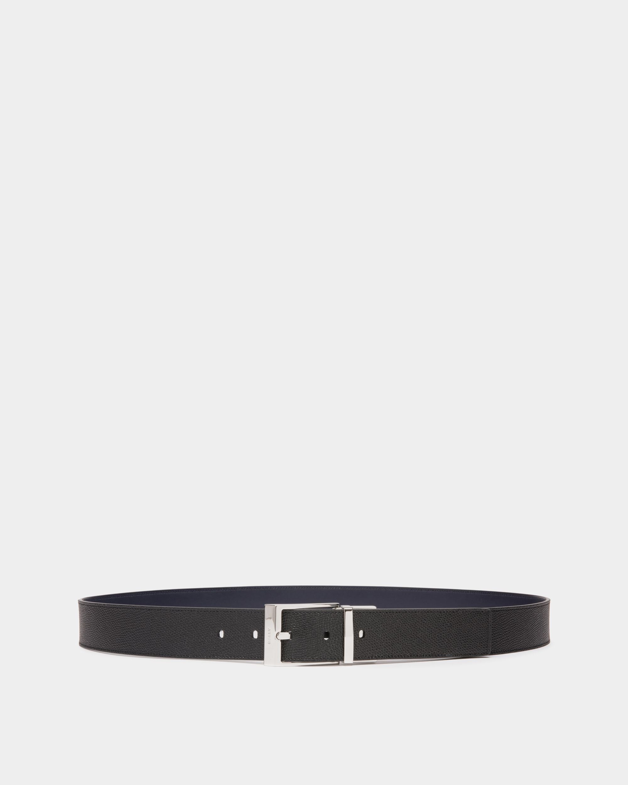 Shiffie 35 mm Verstellbarer Wendegürtel Aus Leder In Schwarz Und Navy Blue