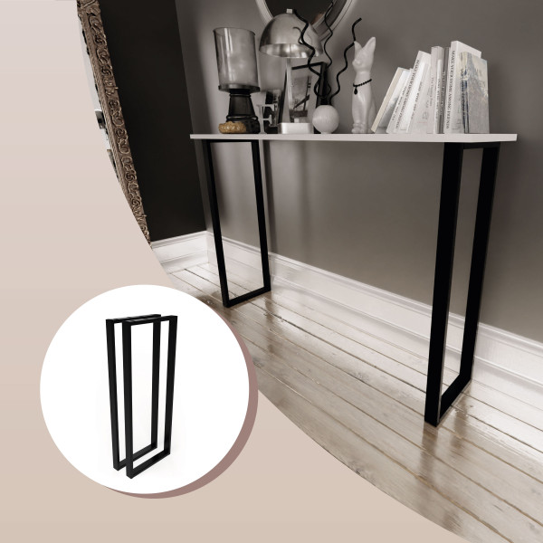 Nogi Do Stołu 40×100 cm Typ „Prostokąt” Loftowe LIGHT 2 szt. NG018