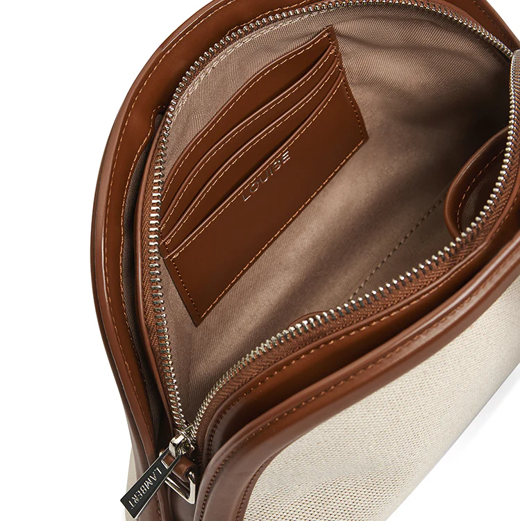 The Louise - 2-in-1 Hazelnut Canvas Handbag