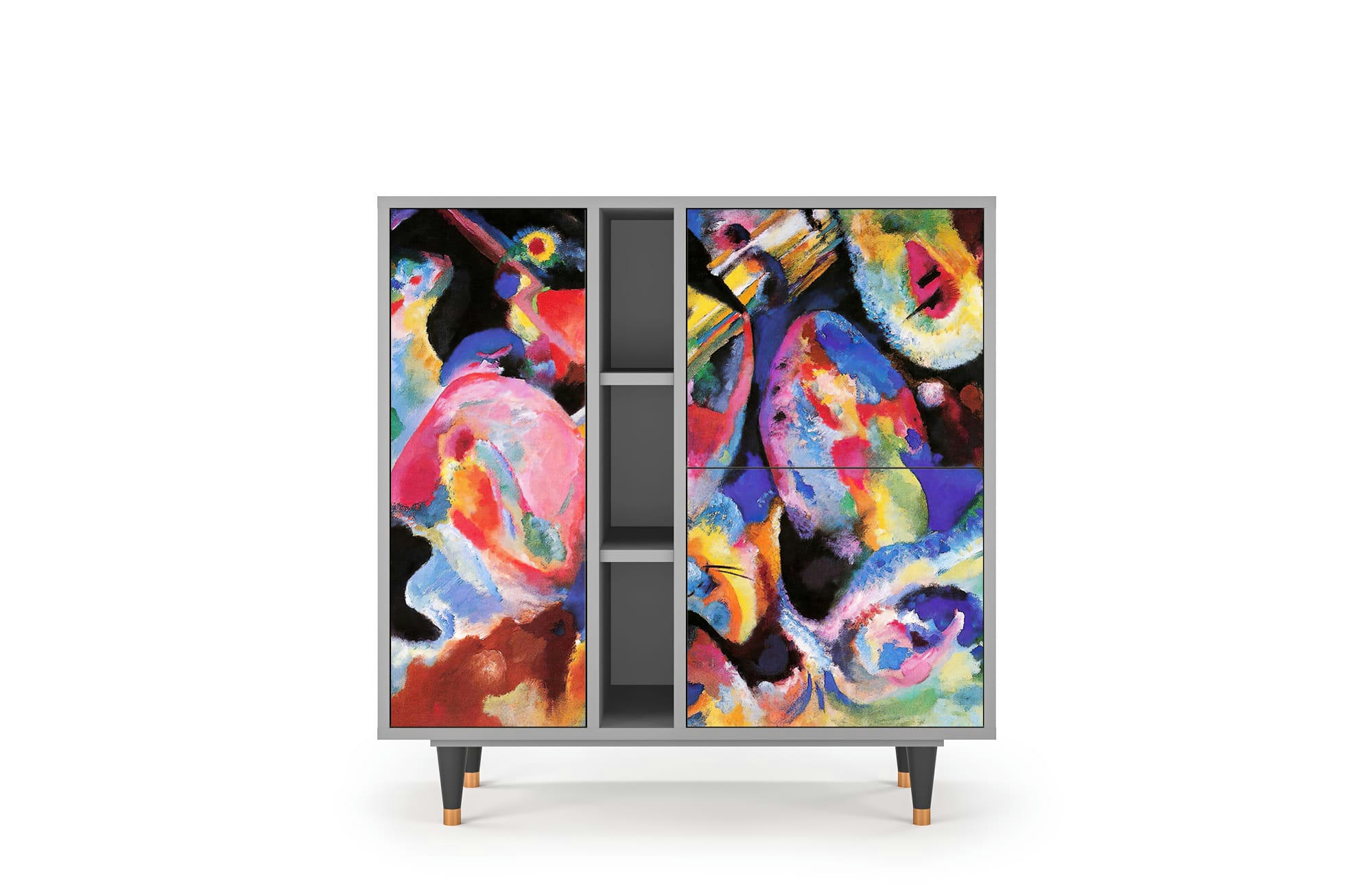 KANDINSKY - Buffet  multicolore 3 portes L 94 cm