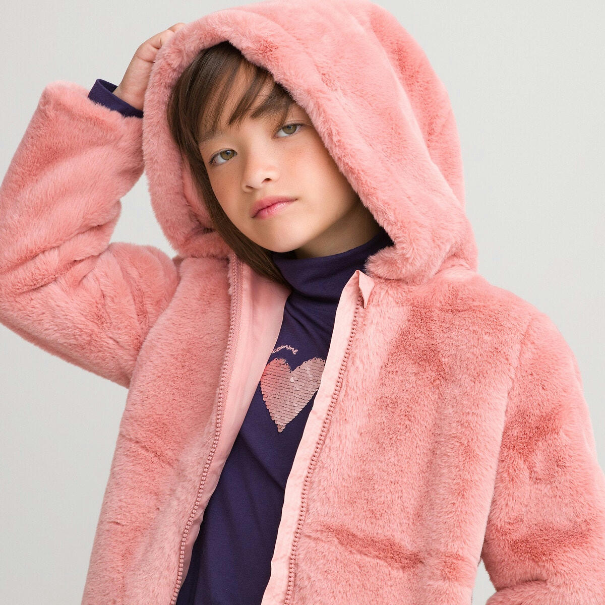 Manteau doux à capuche