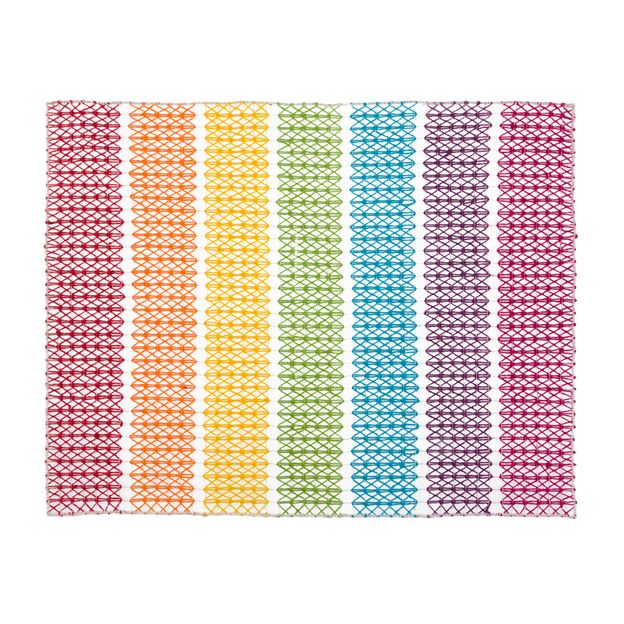LUGAR AMERICANO DOBRÁVEL 46 CM X 36 CM BORDADO FILÉ