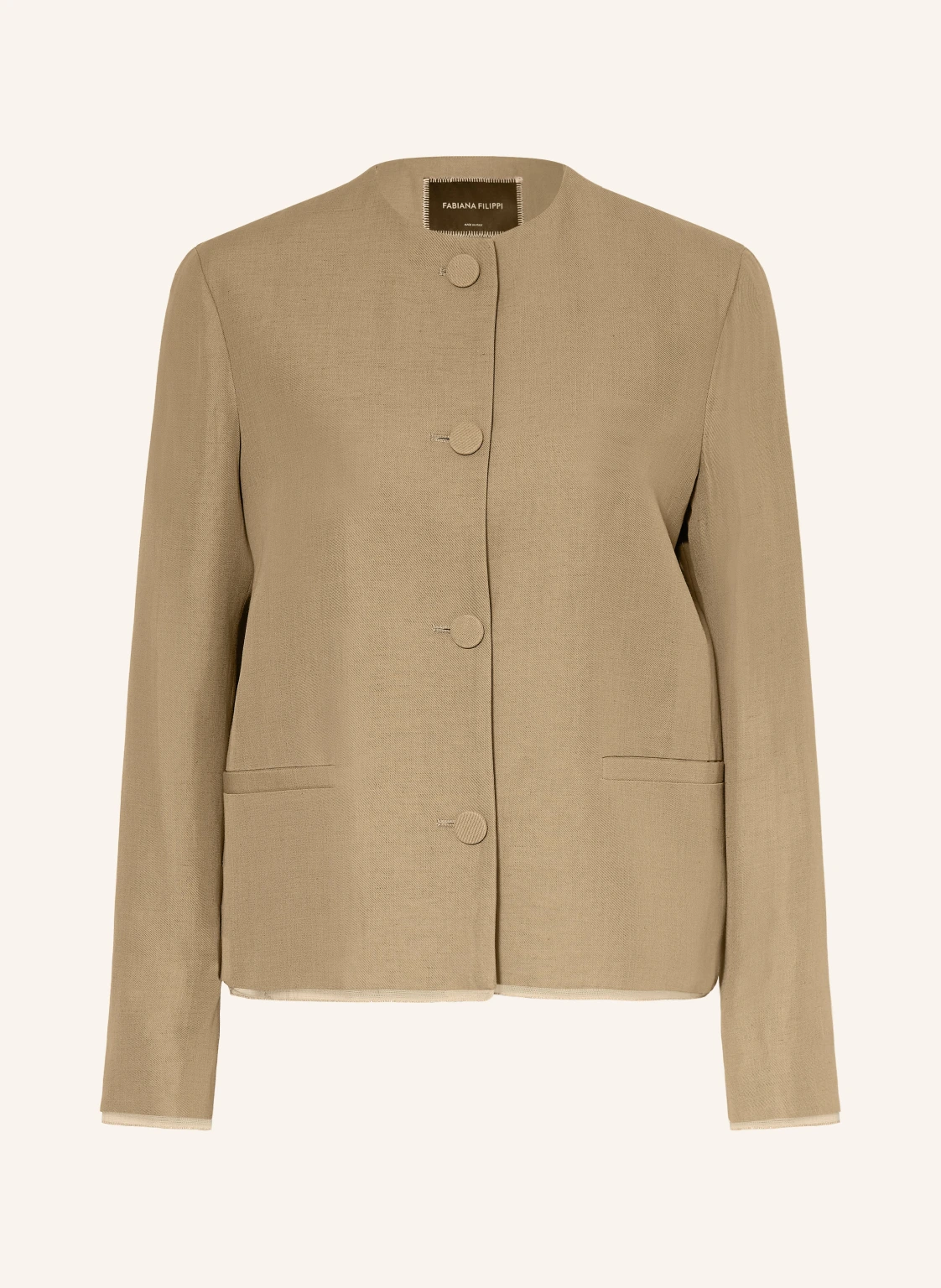 FABIANA FILIPPI Kastenjacke mit Leinen