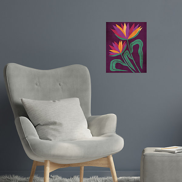 Affiche fleurs violettes l.24 x l.30 cm Dada Art