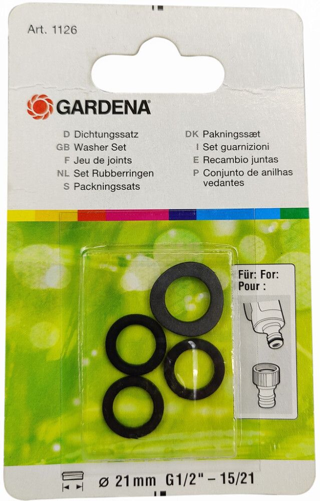PAKNINGSETT GARDENA TIL KRANKOBLINGER 1/2"