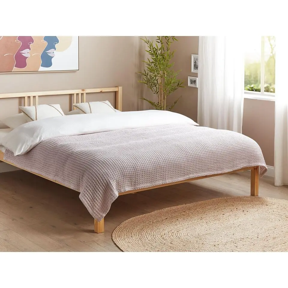 CHAGYL - Bedsprei - Pastelroze - 150 x 200 cm - Katoen