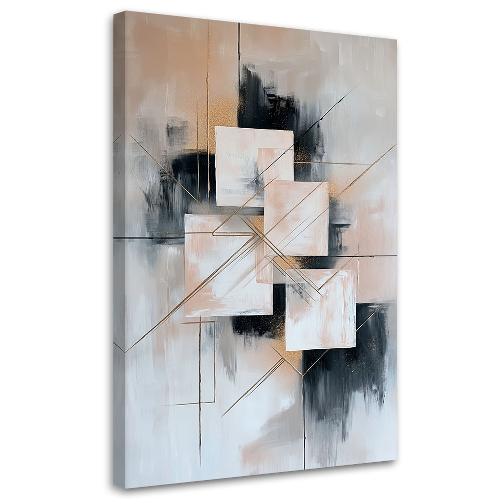 Feeby Obraz do salonu loftu, Abstrakcja Geometryczne Kwadraty 40x60