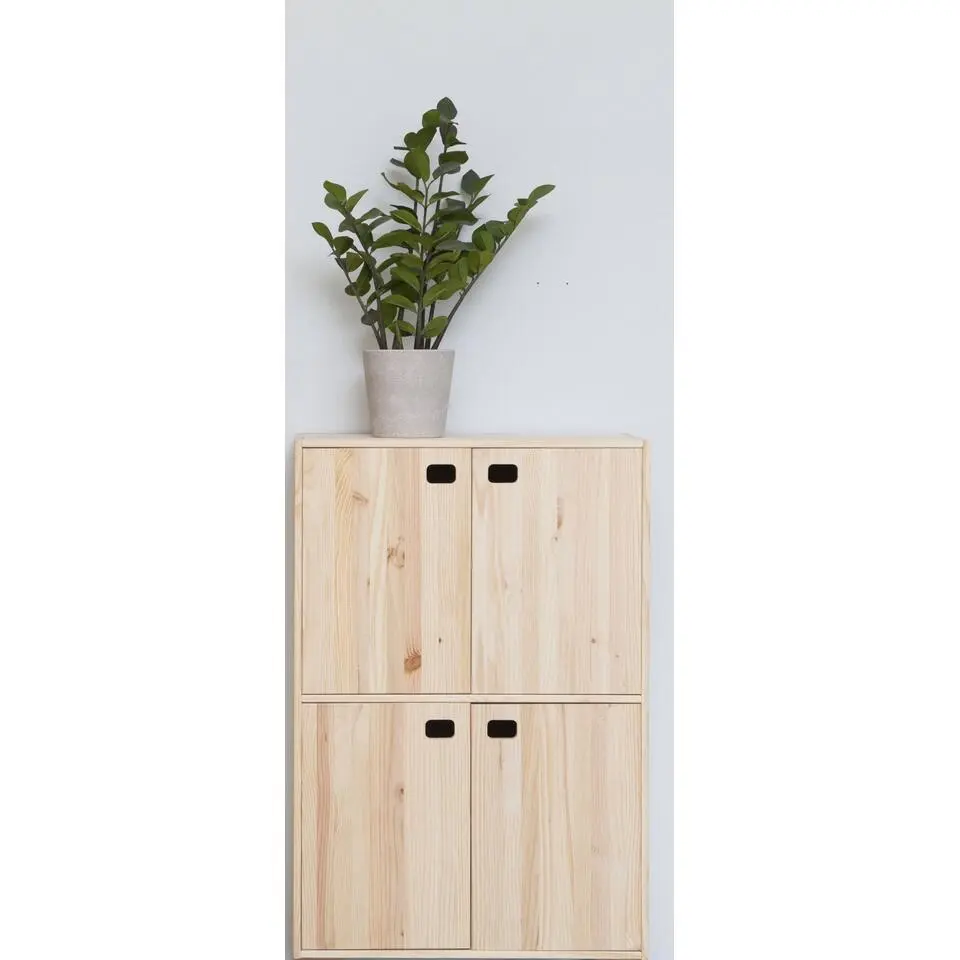 Astigarraga Dinamic Wandkast met deuren - PEFC grenen - 105x71cm