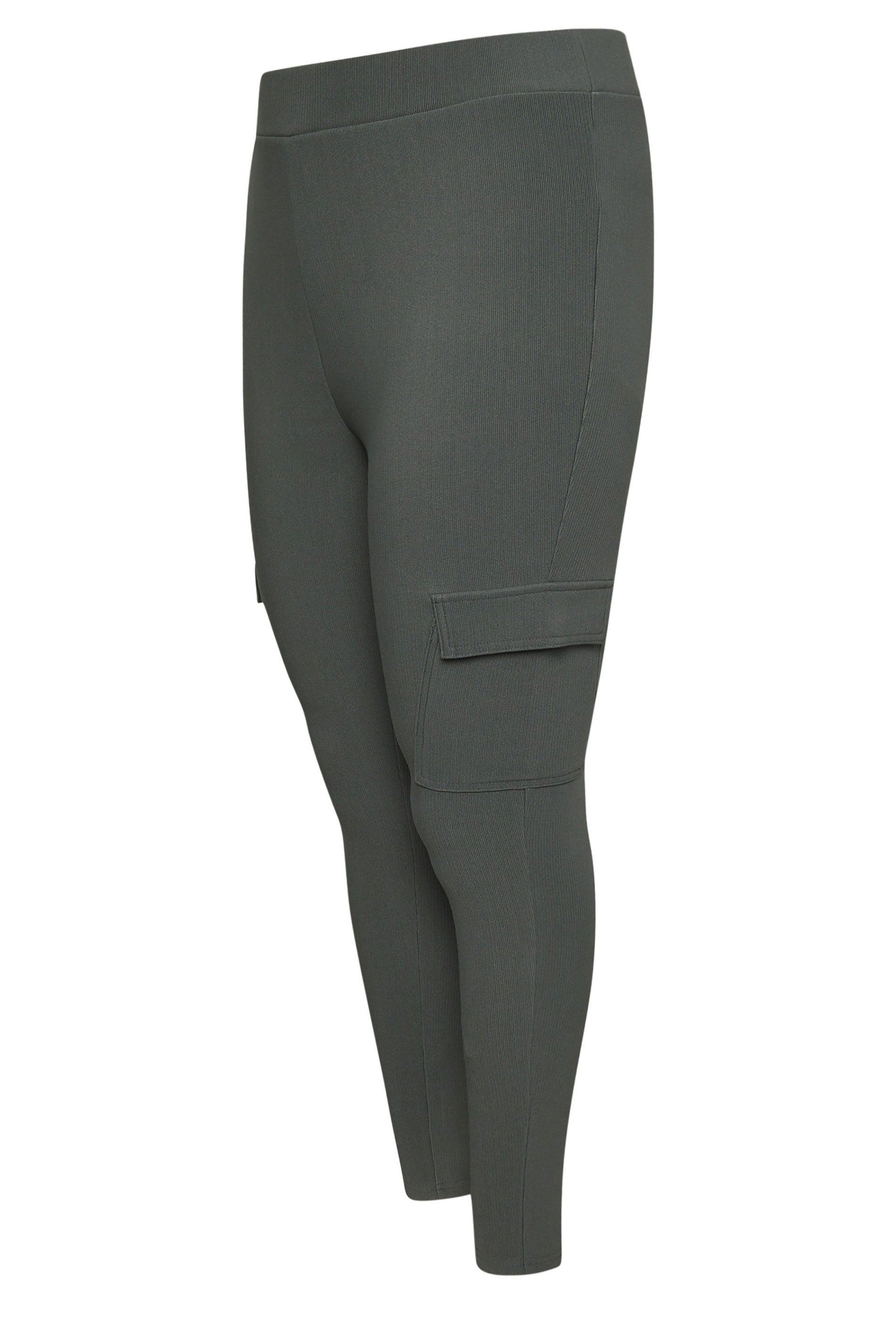 Yours Ribbed Cargo Leggings