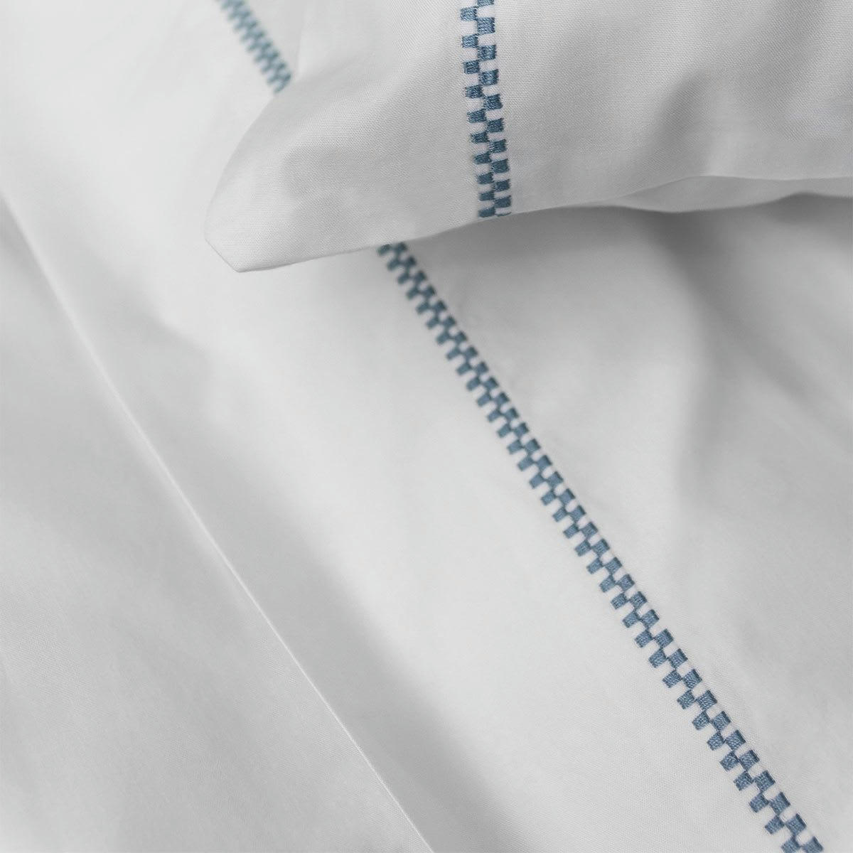 CÉLESTE - Housse de couette en percale de coton 140 x 200 cm - Blanc