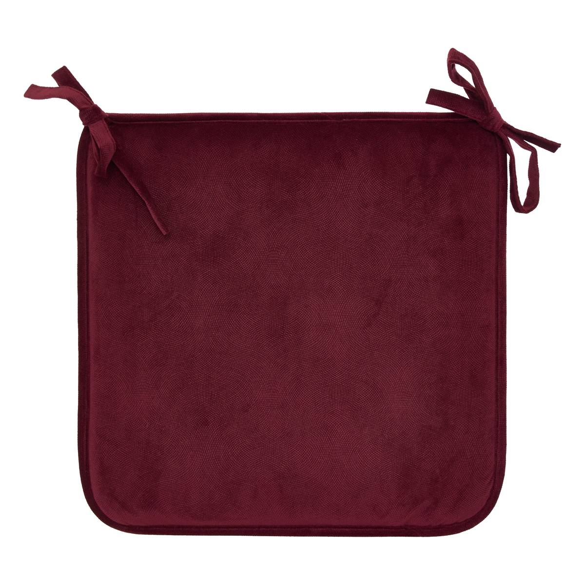 Chair cushion "Lilou" Garnet Red, 38x38 cm
