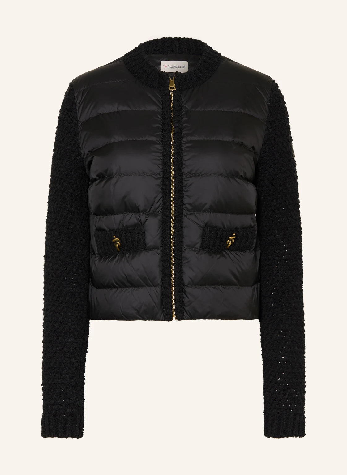 MONCLER Lightweight-Daunenjacke im Materialmix