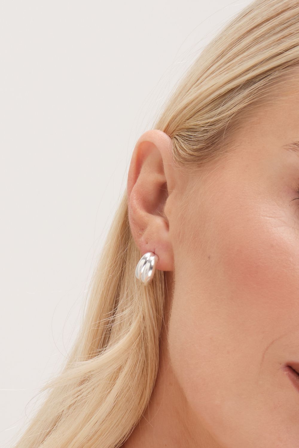 Simply Silver Sterling Silver 925 Polished Double Row Ridge Drop Earrings