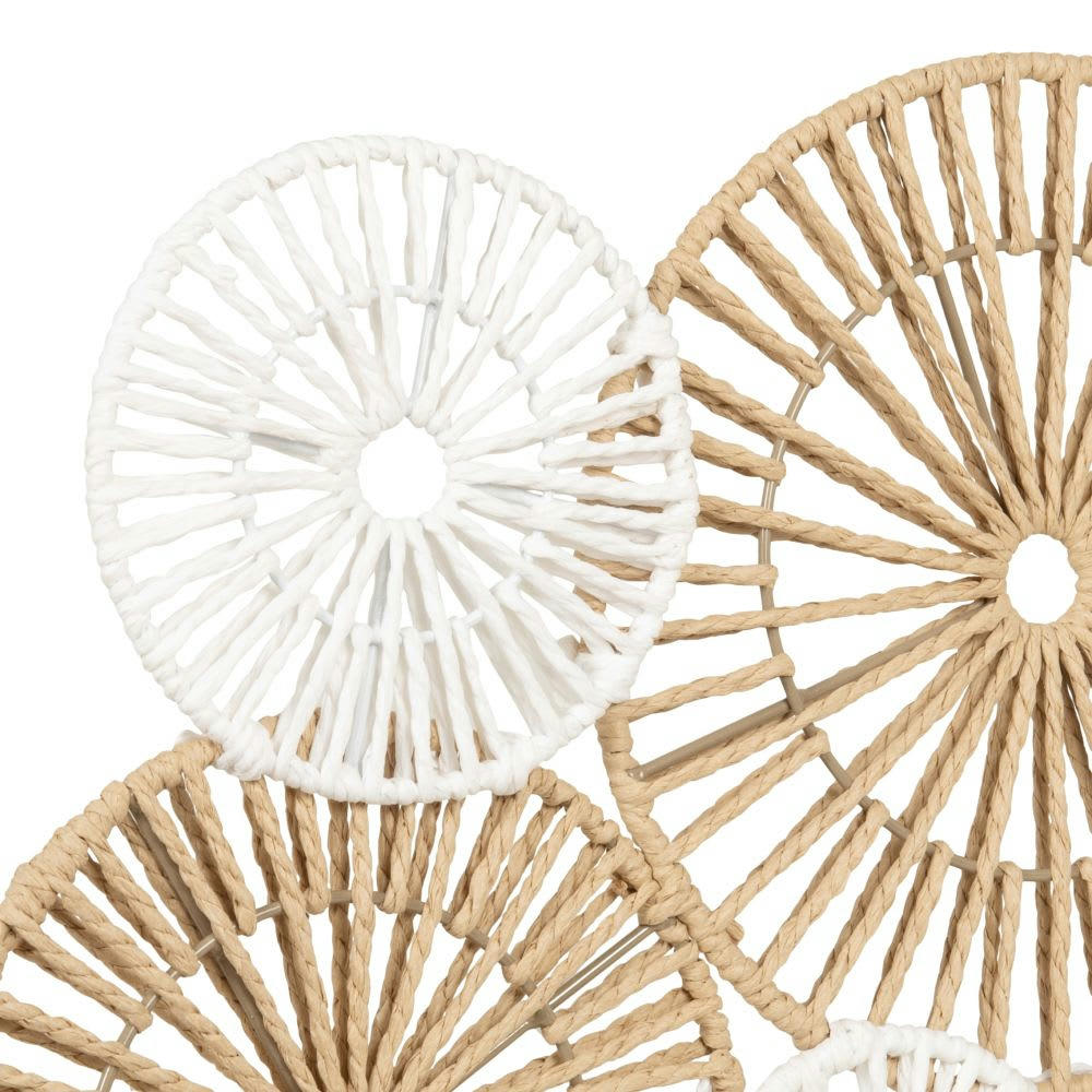 RANIA - Déco murale marron et blanche 54x34