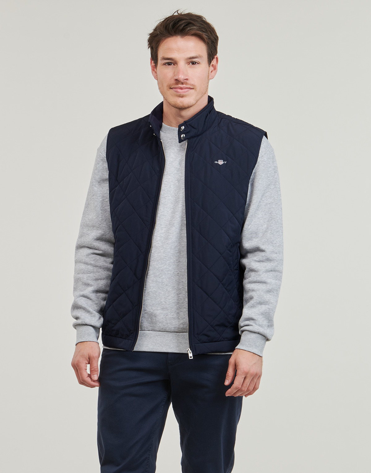 Gant - QUILTED WINDCHEATER VEST - Marine