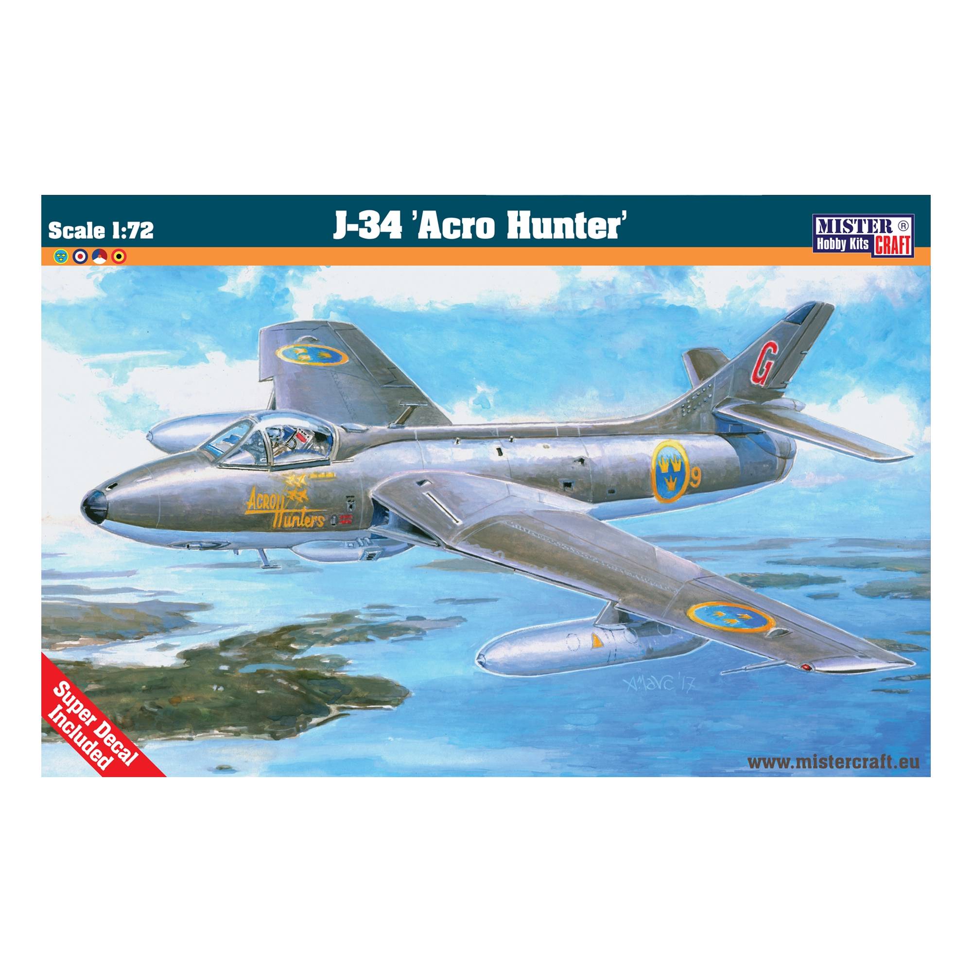 MisterCraft J-34 Acro Hunter Model Kit 1:72