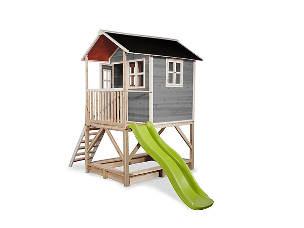 Maisonnette en bois pour enfants Loft 500 Gris - Exit Toys