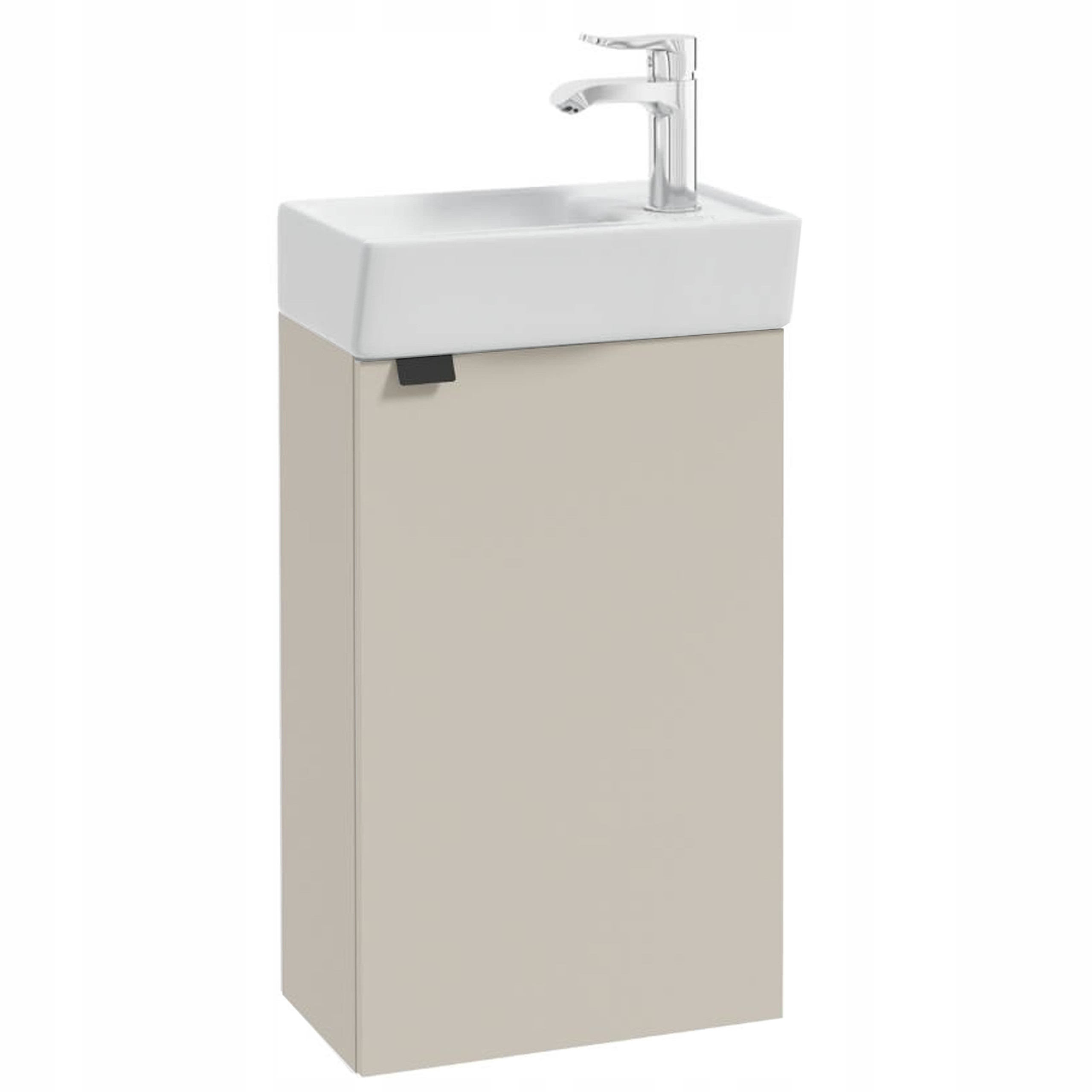 Szafka Łazienkowa 40 x 22 cm z Umywalką Wisząca Kaszmir Beżowa Mat Mała