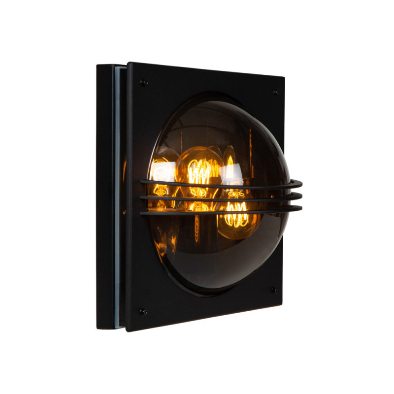 Applique extérieure Privas noire E27 2 x 30 W LUCIDE