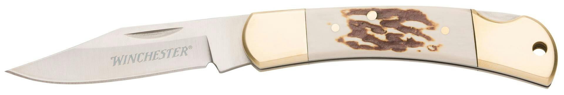 Winchester Stag Bone Lockback Knife, 6-in