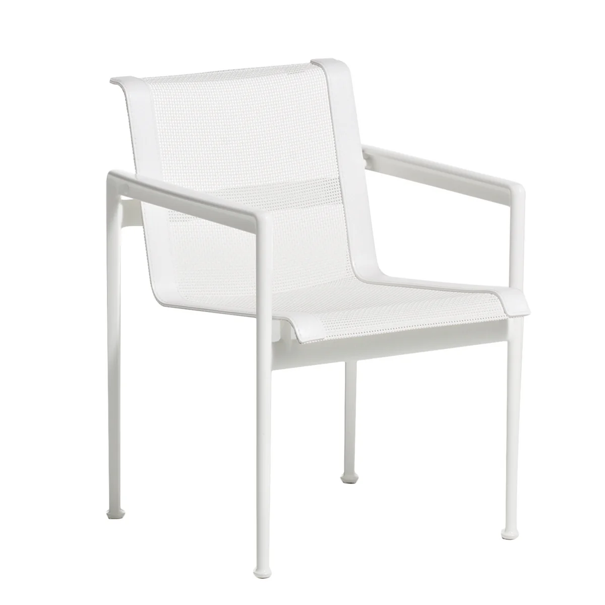 Knoll - 1966 Esstischstuhl mit Armlehnen, weiß