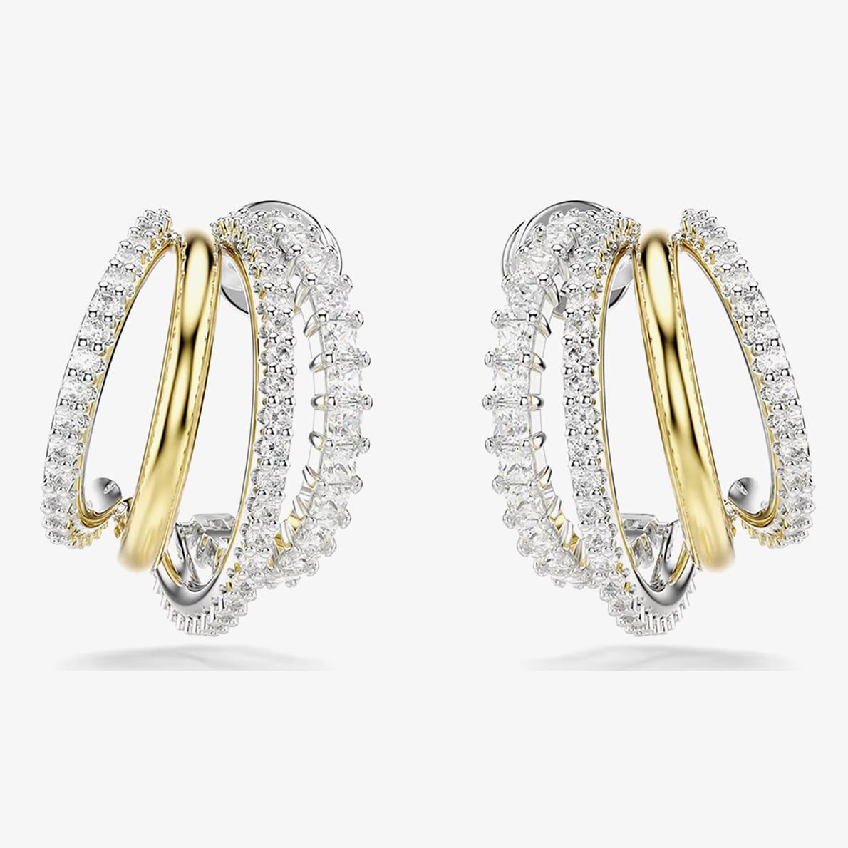 Swarovski Swarovski Hyperbola Two Colour Mini Half Hoop Earrings 5689718