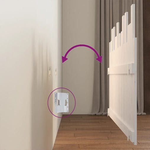 NNEVL Wall Headboard White 140x3x80 cm Solid Wood Pine