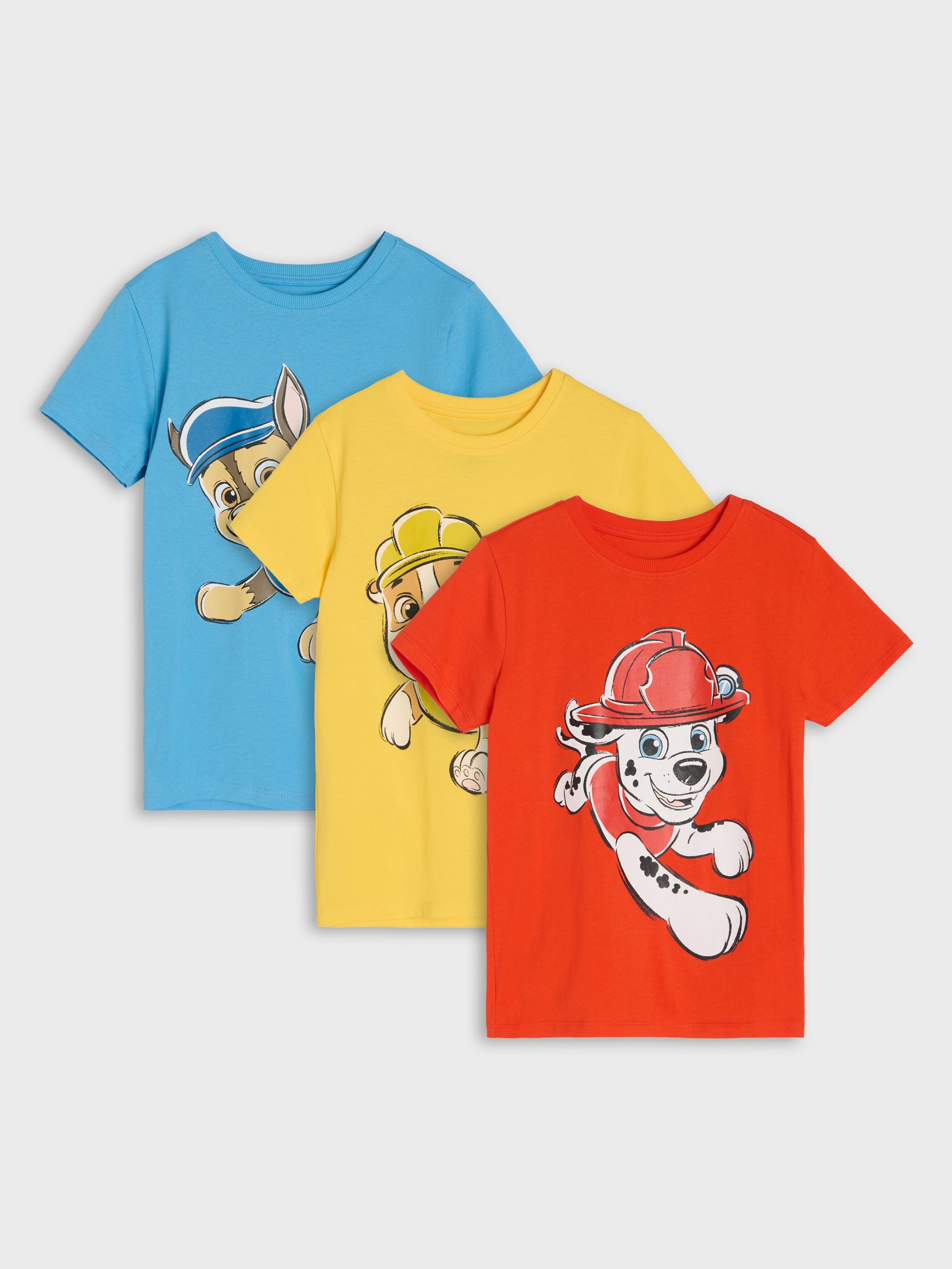 Zestaw bawełnianych koszulek z krótkim rękawem PAW Patrol 3 pack