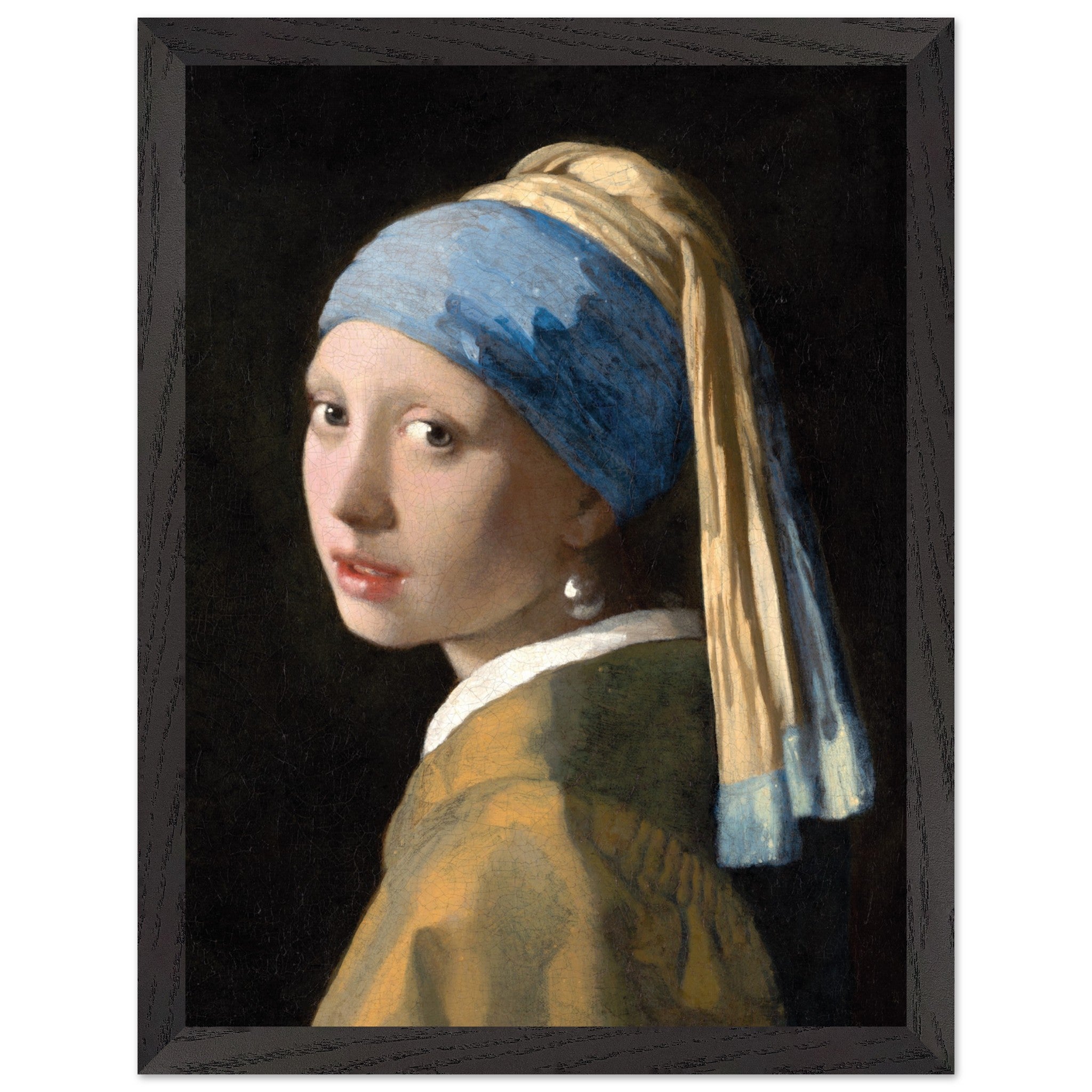 Artfulprints Poster met Lijst Johannes Vermeer - Meisje met de parel  - 30x40 cm - Meerkleurig